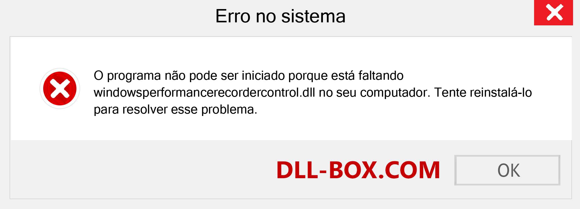 Arquivo windowsperformancerecordercontrol.dll ausente ?. Download para Windows 7, 8, 10 - Correção de erro ausente windowsperformancerecordercontrol dll no Windows, fotos, imagens